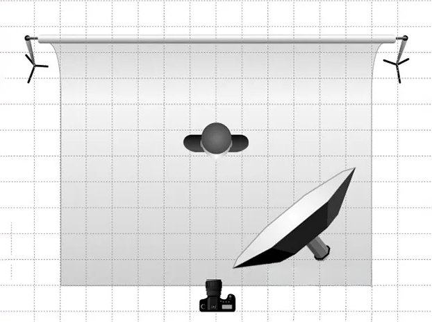 Jednoduché svietenie pri prvom fotení v štúdiu